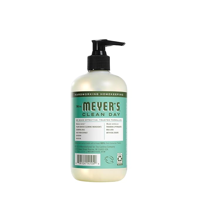 Mrs. MEYER'S Clean Day Liquid Hand Soap 4 Pack Variety, Lemon Verbena, Lavender, Basil, Compassion Flower, 12.5 OZ Each, 1 CT
