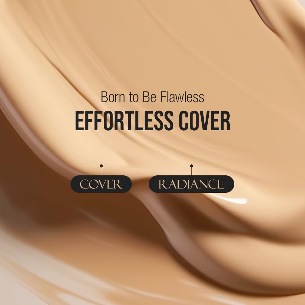 Brilliance Fit Glow Foundation - Full Coverage for Dry & Normal Skin, Radiant Finish, Long-lasting & Lightweight, Korean Makeup, 1.02 Fl Oz (W01 Vanilla, 1.02 Fl Oz)