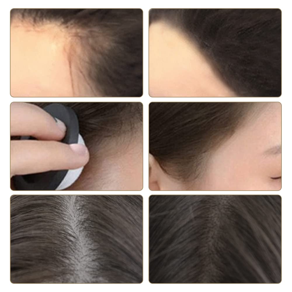 Root Touch Up Powder, Instantly Gray Root Cover Up Hairline Powder, Hair Concealer for Women and Men (A-Dark Brown, 2PC)