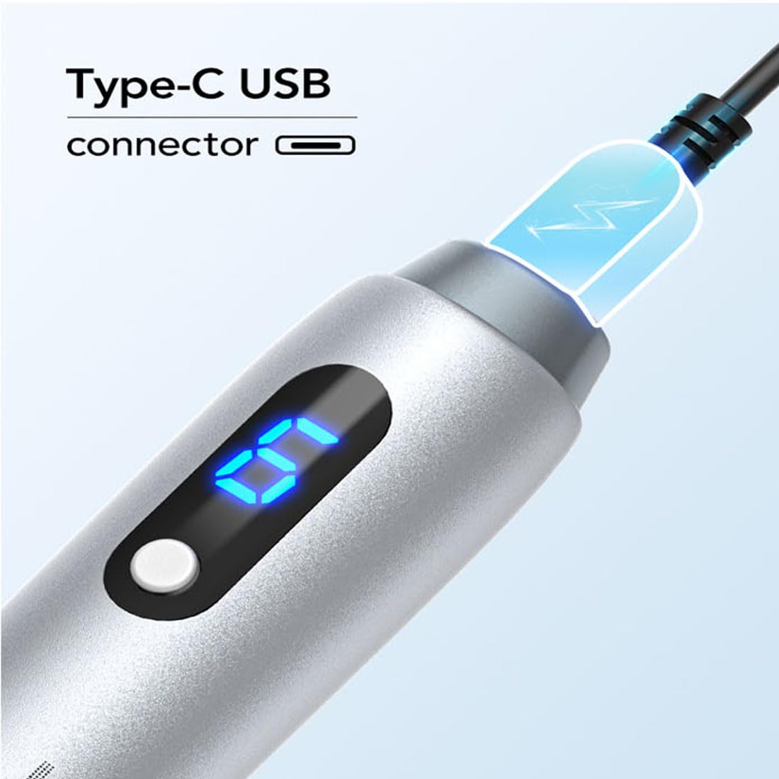 Microneedling Pen M7S for Skin Care – Professional Derma Pen 0.25mm Skin Care Tools for Men and Women Home Use (Silvery)