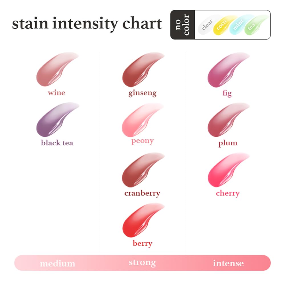 NOONI Korean Lip Oil - Appleblacktea | Long-Lasting, Moisturizing, Plumping, Revitalizing for Dry Lips, Waterproof, No Peel Off, Hydrating, Nourishing Crystal Clear, 0.12 FL Oz