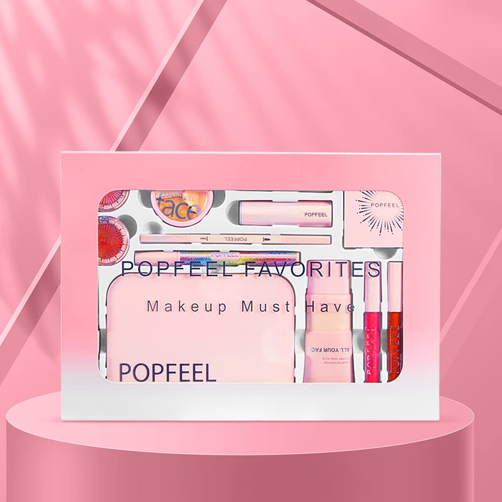 All-in-one Makeup Set Makeup Kit for Women Full Kit, for Beginners, Include Makeup Brush Set, Lip Gloss Set, Lipstick, Blush, Foundation, Concealer, Mascara, Eyebrow Pencil
