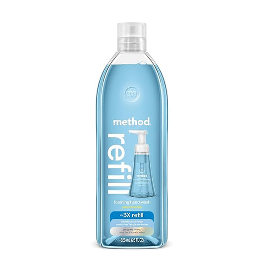 Method Foaming Hand Soap Refill, Sea Minerals, Recyclable Bottle, 28 oz, (Pack of 1) (Packaging May Vary)
