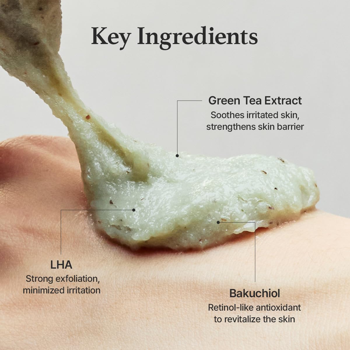 Salicylic Acid, Green Tea + LHA Deep Pore Rice Cake Cleanser – Deep Pore Cleansing, Acne Face Wash, Blackhead Remover, 5.07 fl oz