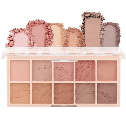 AMY'S DIARY 12Color Light Pink Purple Eyeshadow Palette, Long-Lasting, and Highly Pigmented. Elevate Your Eye Makeup– Unleash Your Unique Style (Nude Pink)