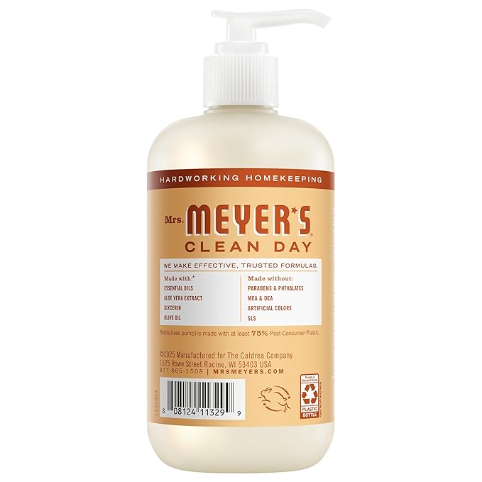 MRS. MEYER'S CLEAN DAY Hand Soap, Oat Blossom, 12.5 Fl Oz Bottle - 3 Pack