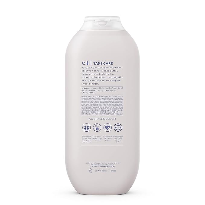 Method Body Wash, Simply Nourish, Paraben and Phthalate Free, 18 oz (Pack of 3)