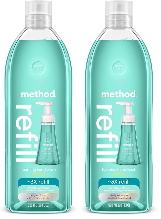 Method Foaming Hand Soap, Refill, Waterfall, 28 oz (Packaging May Vary) (Pack of 2)