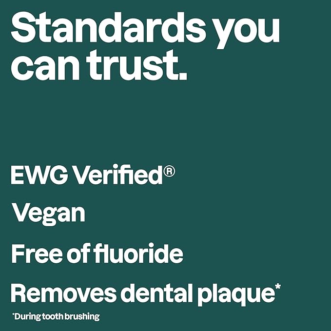 Attitude Fluoride-Free Sensitive Toothpaste, Spearmint Flavor, Vegan & Cruelty-Free, Sugar-Free, Plant & Mineral-Based Ingredients, Clean Oral Care, 4.2 Oz