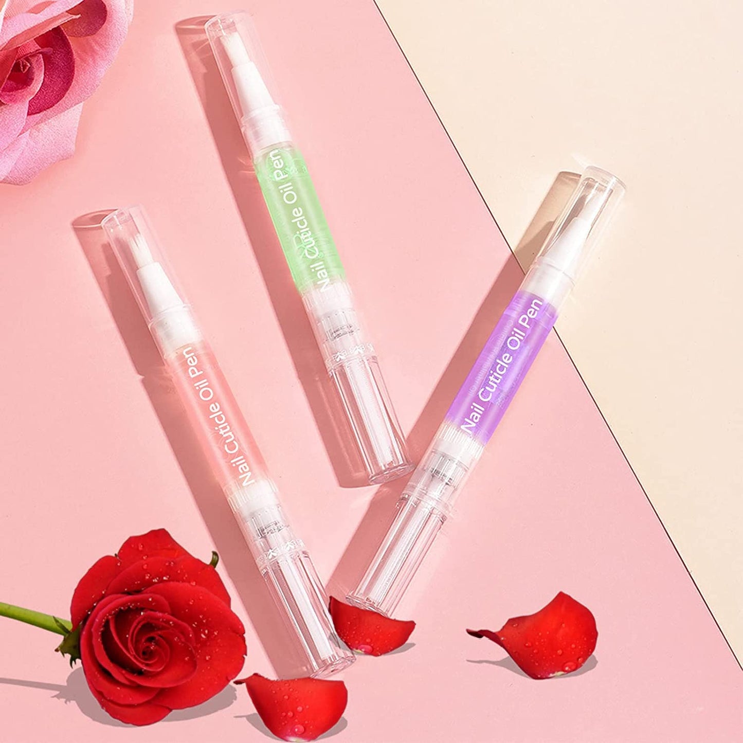 28Pcs Nail Cuticle Oils Nutrition Oil Pen Nail Nourishment Pens 28 Smell Cuticle Revitalizer for Agnail Nourish Skin NailCare (28pcs)