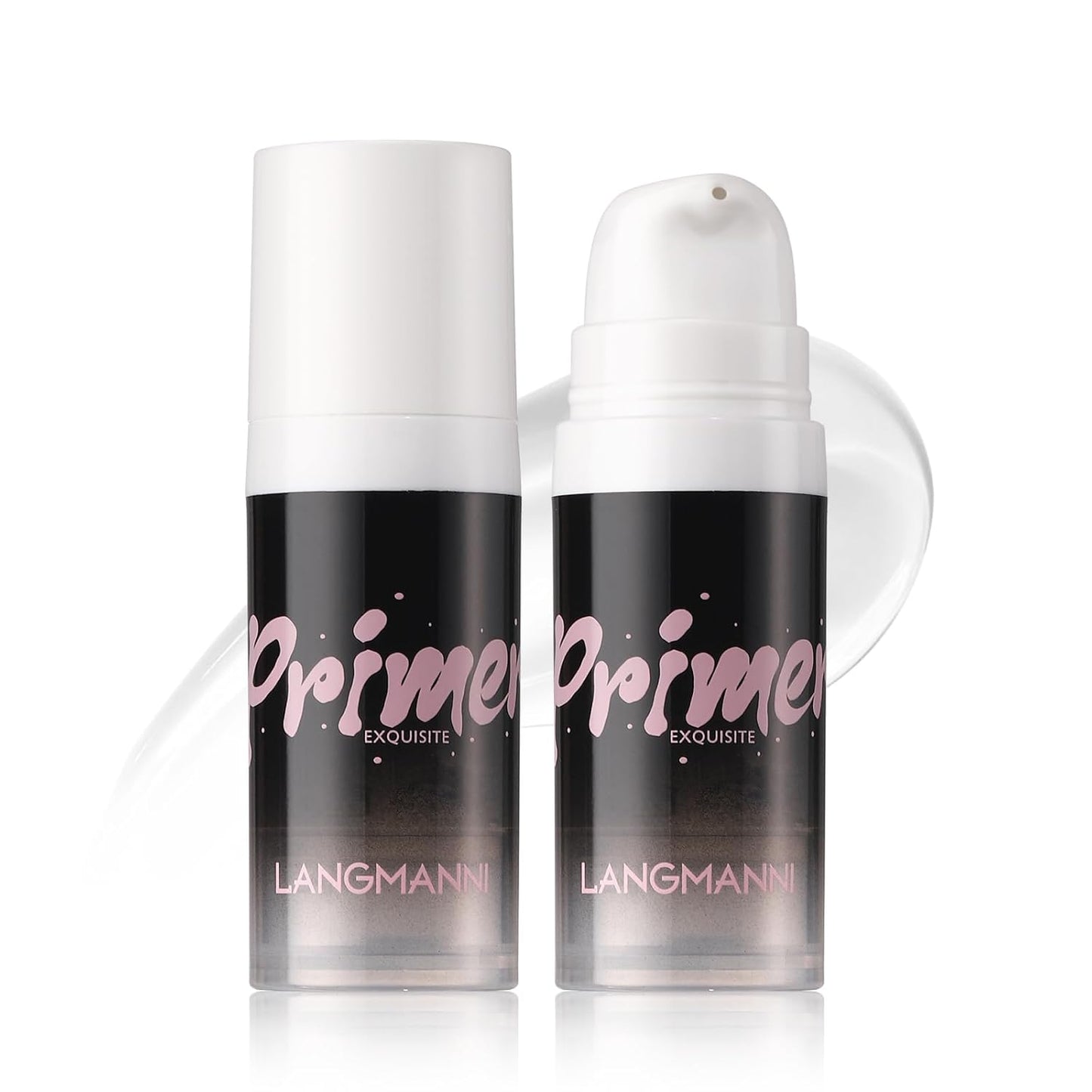 LANGMANNI Matte Grip Face Primer, Transparent Skin Perfecting Hydrating Primer,Unique Smooth Gel-Based Primer Essential For Longlasting Perfection Face Makeup (0.33 Fl Oz, 2)
