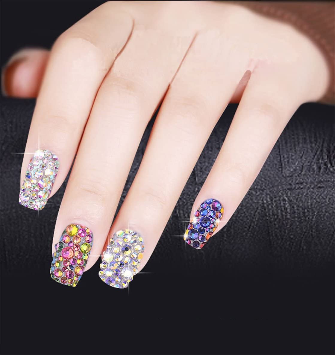 1000 Pieces SS20 5mm Flatback Rhinestones Clear Glass Round Gems Crystals for Nail Art DIY Crafts Clothes Shoes Bags （Red）
