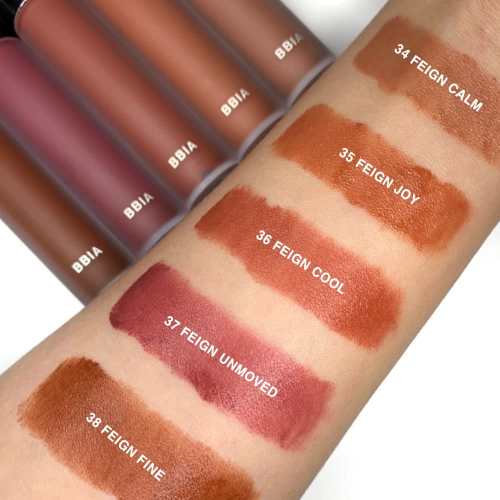 BBIA Last Velvet Tint - Soft & Creamy Matte Finish Lip Stain, Blur Effect with Velvety Texture, Long-Lasting, High Pigment, Lightweight, Non-Drying, Vegan, Korean Lip Makeup (V34 FEIGN CALM)