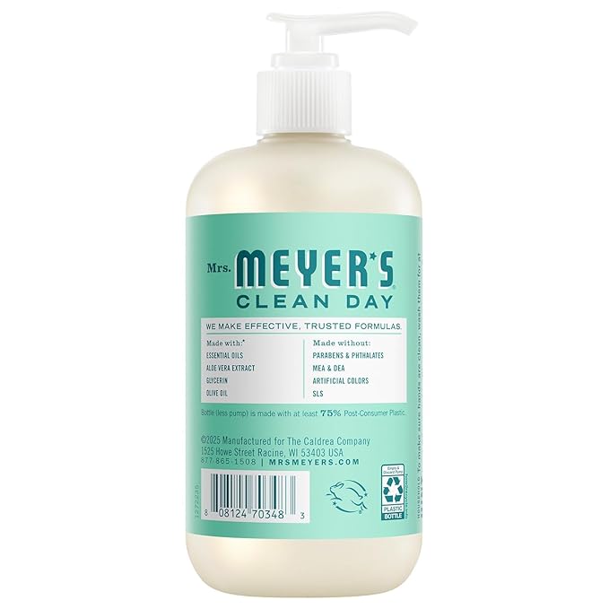 MRS. MEYER'S CLEAN DAY Hand Soap Bundle (Basil + Lavender + Lemon Verbena + Mint)