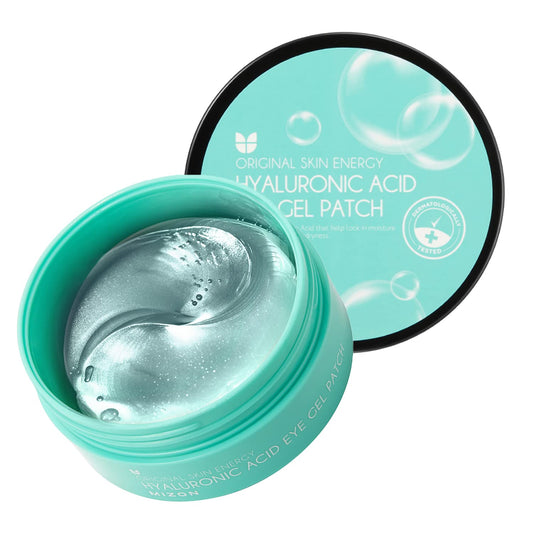 MIZON Triple Hyaluronic Acid Eye Gel Patches – Hydrogel Eye Masks with Seaweed Extract for Deep Hydration, Plumping & Soothing – 60 Pcs Under-Eye Treatment for Dryness & Fine Lines