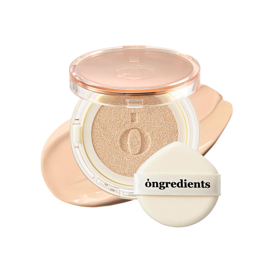 Skin Barrier Glow Cover Cushion, All-day Coverage, Glow Finish, Lightweight, Skincare-Like Texture, Non-cakey Makeup, Korean Cushion Foundation (#21C Pure, 0.15 oz)
