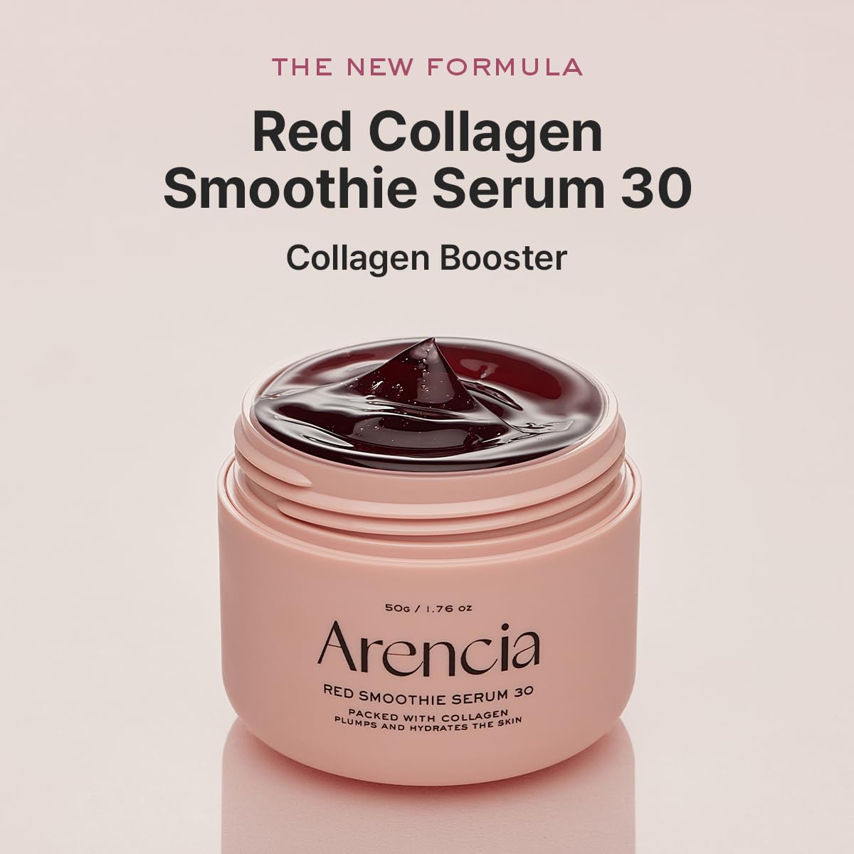 Overnight Red Smoothie Face Mask Serum, Glowing & Soothing with 30% red collagen, Niacinamide, Peptide, Vitamin E