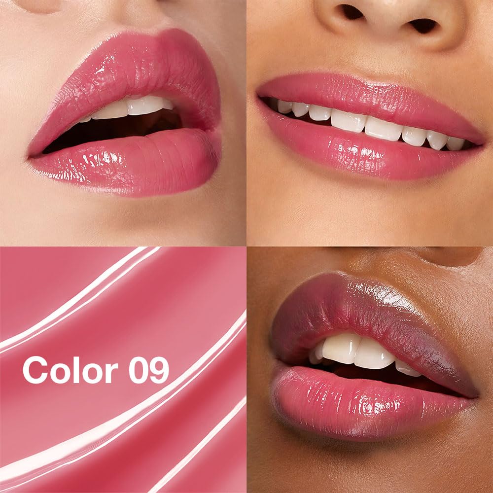 1Pcs Tinted Lip Balm Moisturizing Lipstick – Waterproof Hydrating Matte Lip Balm for Women, Creamy Natural Color Stain for Dry Lips,Soft Matte Finish with Subtle Scent (#09 Peach Pink)