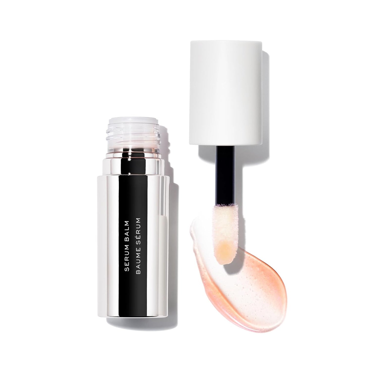 MAKE Beauty Serum Balm Hydrating Lip Oil. Vegan moisturizing lip gloss with plumping effect. Lip treatment cream for soft, smooth, shiny lips - Shade, Halo Moon