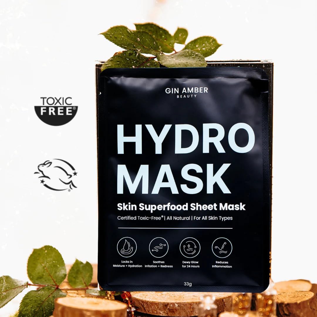 Gin Amber Beauty - Individual Superfood Sheet Mask (23g, 10 PACK)