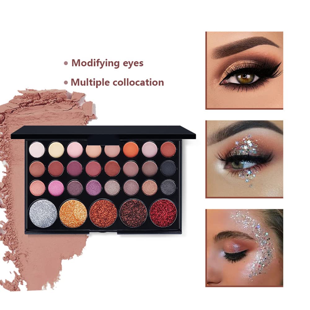 All In One Makeup Kit for Women Full Gift Surprise Makeup Set Includes Makeup Brush Set Eyeshadow Palette, Lip Gloss Set, Liquid Lipstick, Makeup Sponge, Foundation, Concealer, Eyebrow Pencil, Blush and etc (KIT004)
