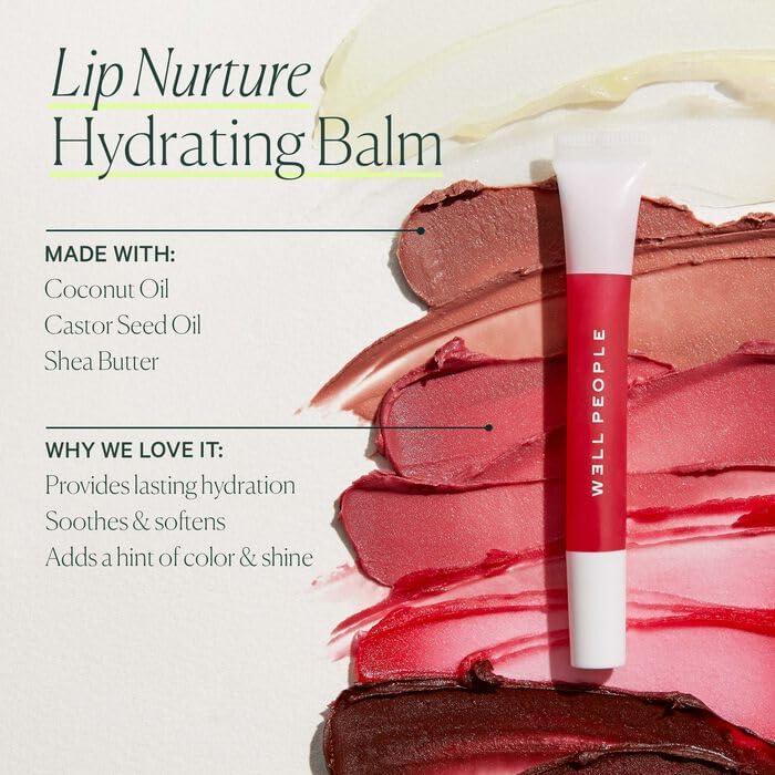 Well People Lip Nurture Hydrating Balm, Lip Balm For Hydration & Vibrant Sheer Color, Soothes & Softens Lips, Vegan & Cruelty-free, Gold Glow