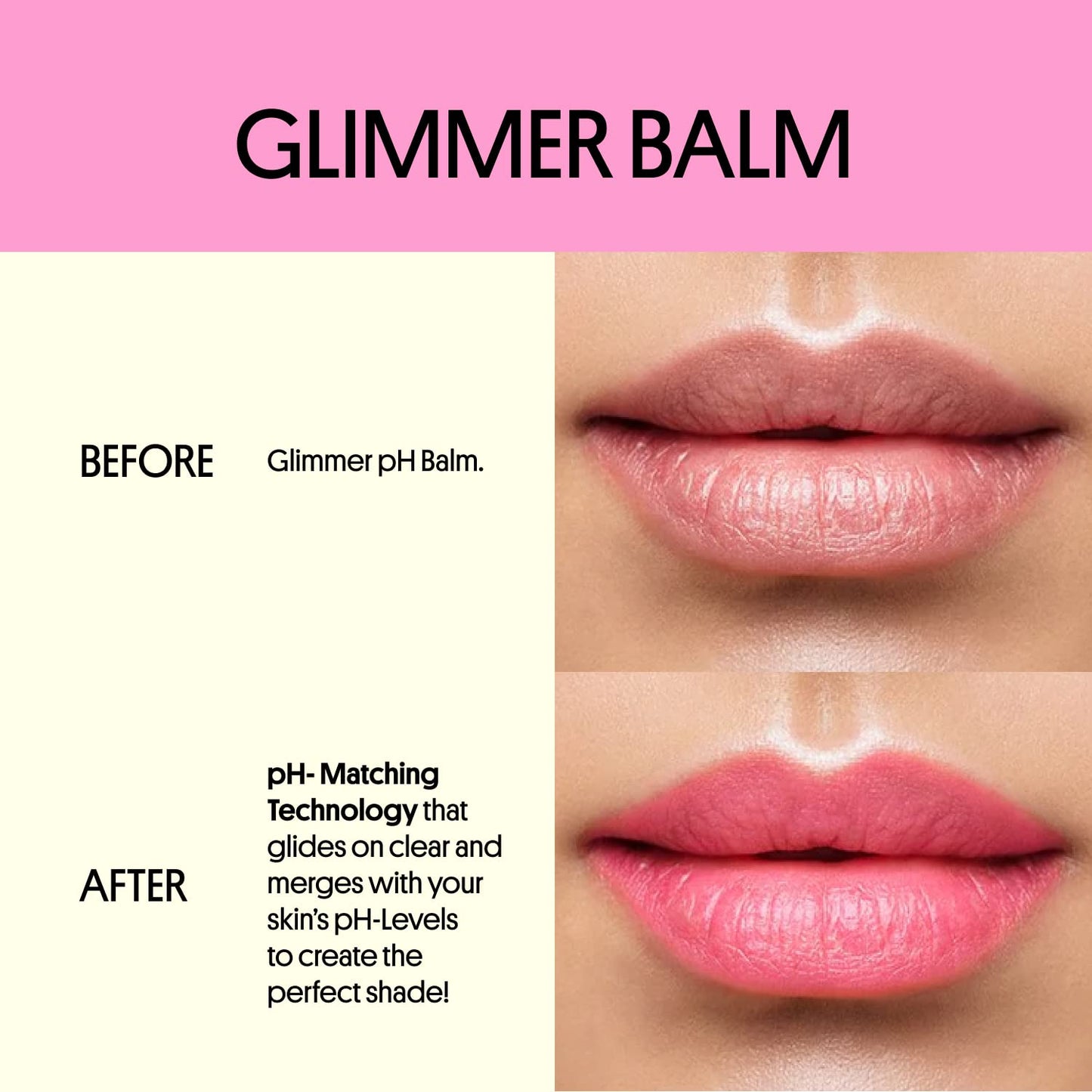 Winky Lux Lavender Glitter Confetti Balm & Rosé Glimmer Balm Duo – Nourishing pH Lip Balms with Color Changing Pink Tint, Hydrating Formula Softens Lips