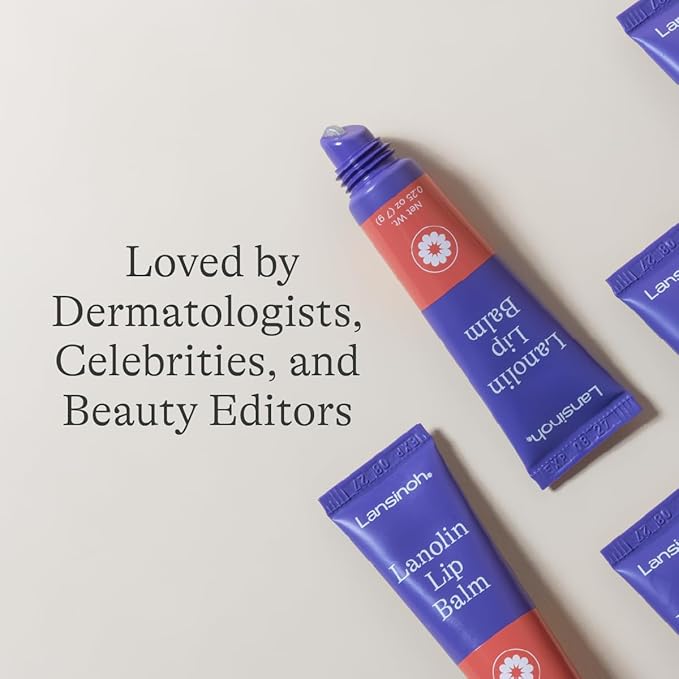 Lansinoh Lanolin Lip Balm, 2 Pack, 0.25 oz Each, Ultra-Moisturizing Lip Care with Natural Lanolin for Dry, Chapped Lips