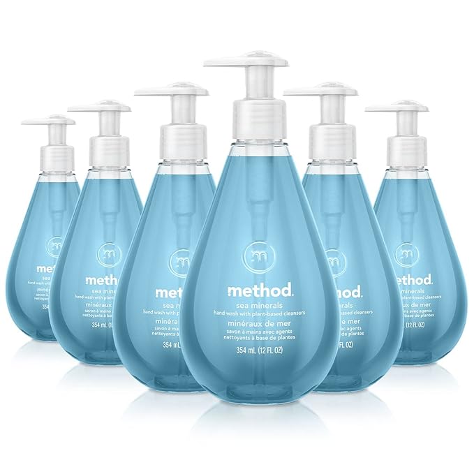 Method Gel Hand Soap, Sea Minerals, 12 Fl Oz (Pack of 6)