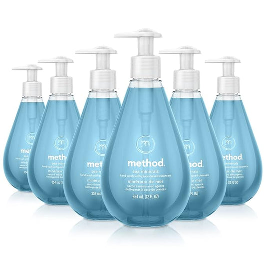 Method Gel Hand Soap, Sea Minerals, 12 Fl Oz (Pack of 6)