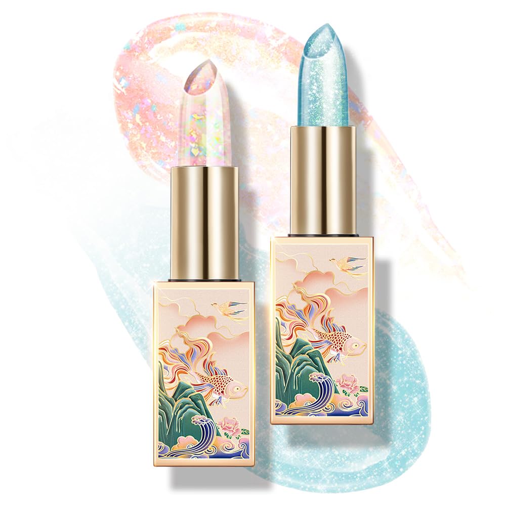 CATKIN Lip Balm Color Tinted Changing Lipstick Ultra Hydrating Lip Moistrurizer Lip Care with Vitamin E Nourishing For Cracked & Dry Lips 0.12 oz 2pcs (01+08)