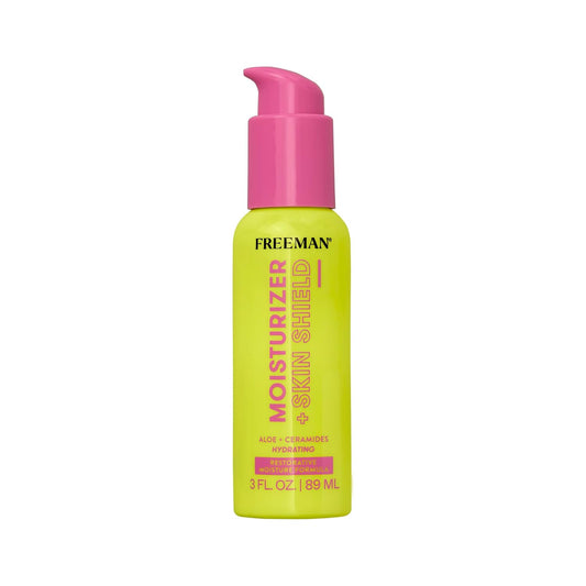 Freeman Restorative Moisturizer + Hydrating Skin Facial Shield, Lightweight Face Serum, Infused With Aloe Vera & Ceramides, Soothes & Calms, Relieves Dry Skin, 3 fl.oz./ 89 mL Bottle