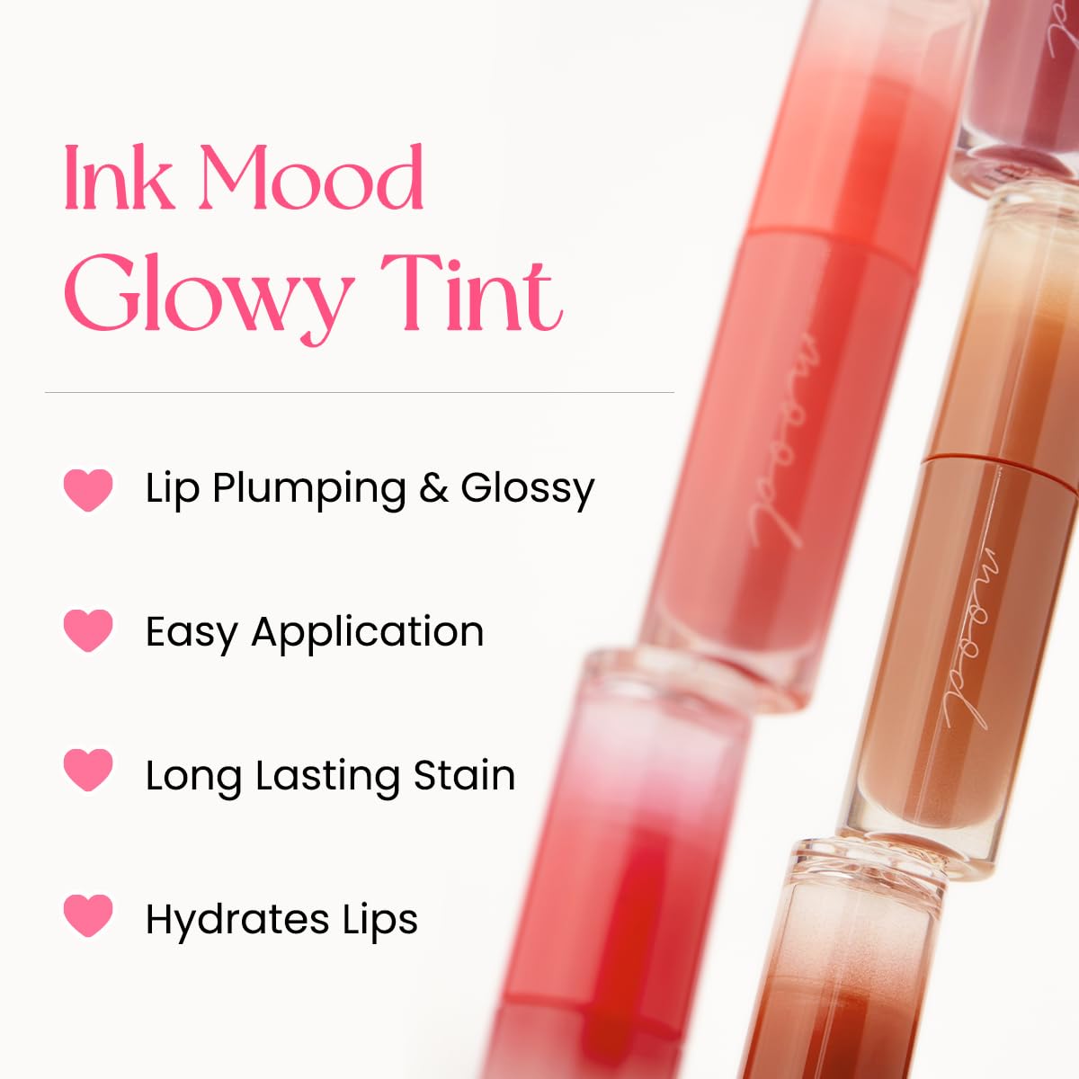 Peripera Ink Mood Glowy Tint | Lip-Plumping, Naturally Moisturizing, Lightweight, Glow-Boosting, Long-Lasting, Comfortable, Non-Sticky, No White Film 023 CORAL CHEMISTRY (LUCKY LOTTERY) (NEW)