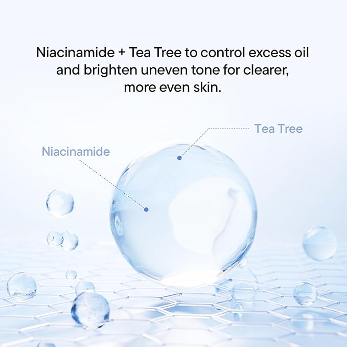 IUNIK Tea Tree Relief Vegan Serum for Acne-Prone Skin - Non-Sticky & Lightweight Facial Ampoule with Centella Asiatica for Soothing, Calming, and Balancing - Korean Skincare 1.7 Fl Oz