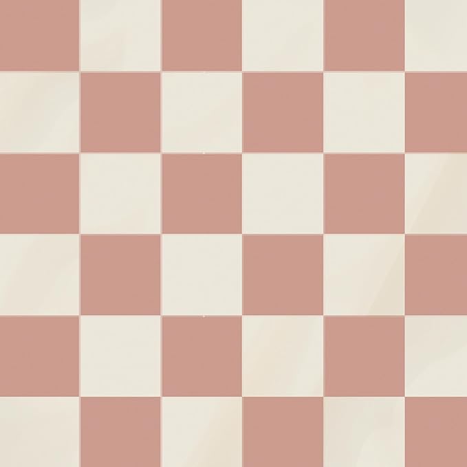 Kitsch Luxury Satin-Lined Flexi Shower Caps for Women Reusable Waterproof - Large Wide Shower Cap for Women & Men, Adjustable, Stylish Hair Cap for Showers, For Long & Short Hair - Terracotta Checker