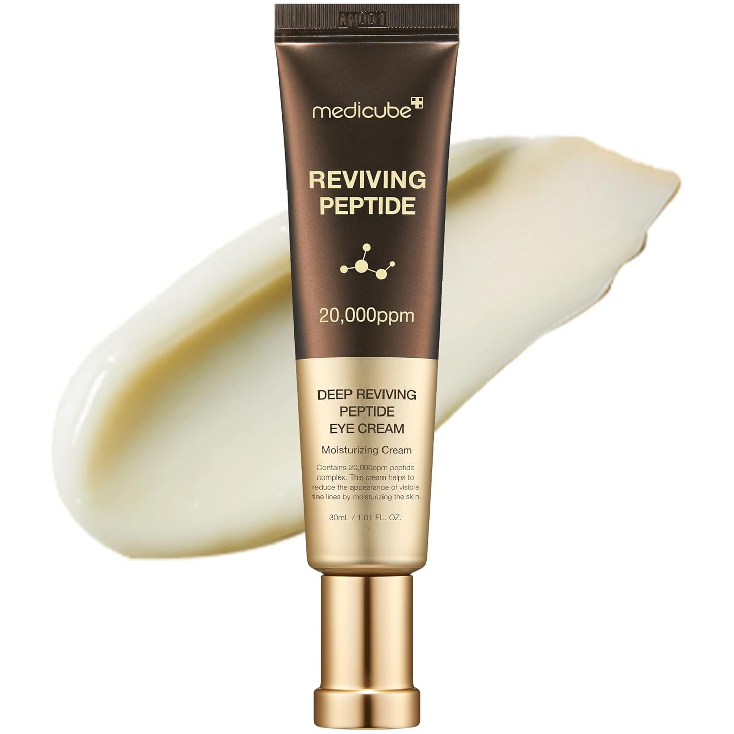 medicube Deep Reviving Peptide Eye Serum 1.01 Fl. Oz., | Eye Treatment Serum with Quadruple Peptides, Niacinamide, and Squalane | Reduces Signs of Aging and Fine Lines