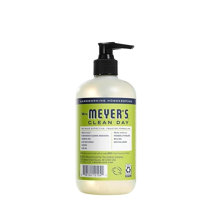 Mrs. MEYER'S Clean Day Liquid Hand Soap 4 Pack Variety, Lemon Verbena, Lavender, Basil, Compassion Flower, 12.5 OZ Each, 1 CT