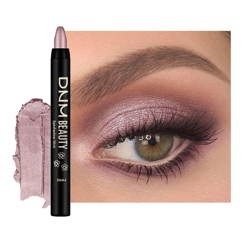 Kaely Cream Eye Shadow Sticks, Mink Mauve Metallic Eyeliner Pencil Eyeshadow Palette Makeup, Eye Highlighter Brightener Stick for Older Women Waterproof Pigmented, sombras para ojos, New-53