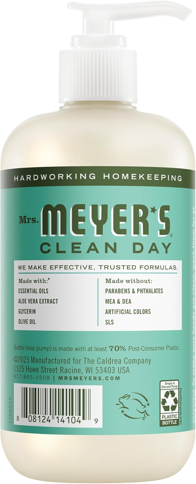 MRS. MEYER'S CLEAN DAY Hand Soap, Basil Scent, 12.5 Fl Oz Bottle