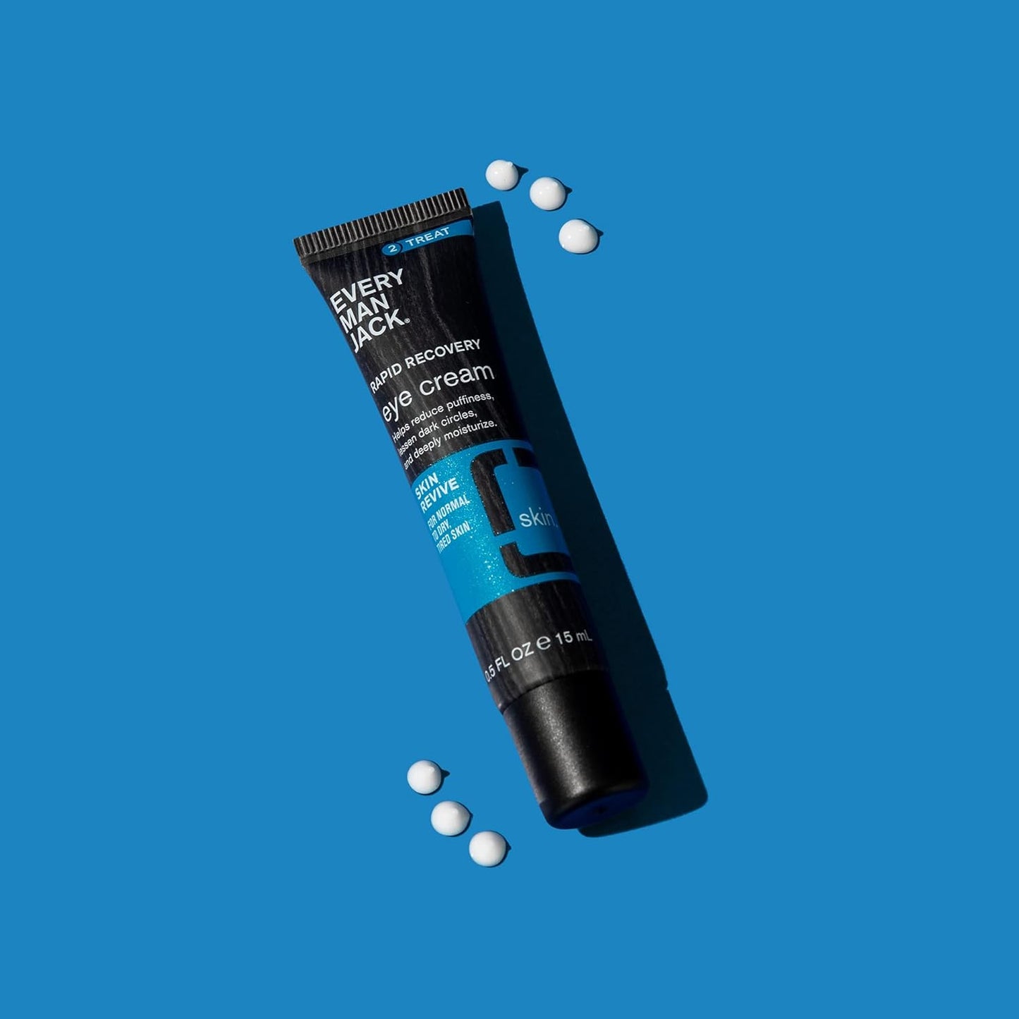 Every Man Jack Rapid Restoring Eye Cream - Skin Revive| Helps Lessen Dark Circles, Reduces Puffiness - For Normal, Dry, and Moisturizes Tired Skin | 0.5oz Eye Cream - Twin Pack
