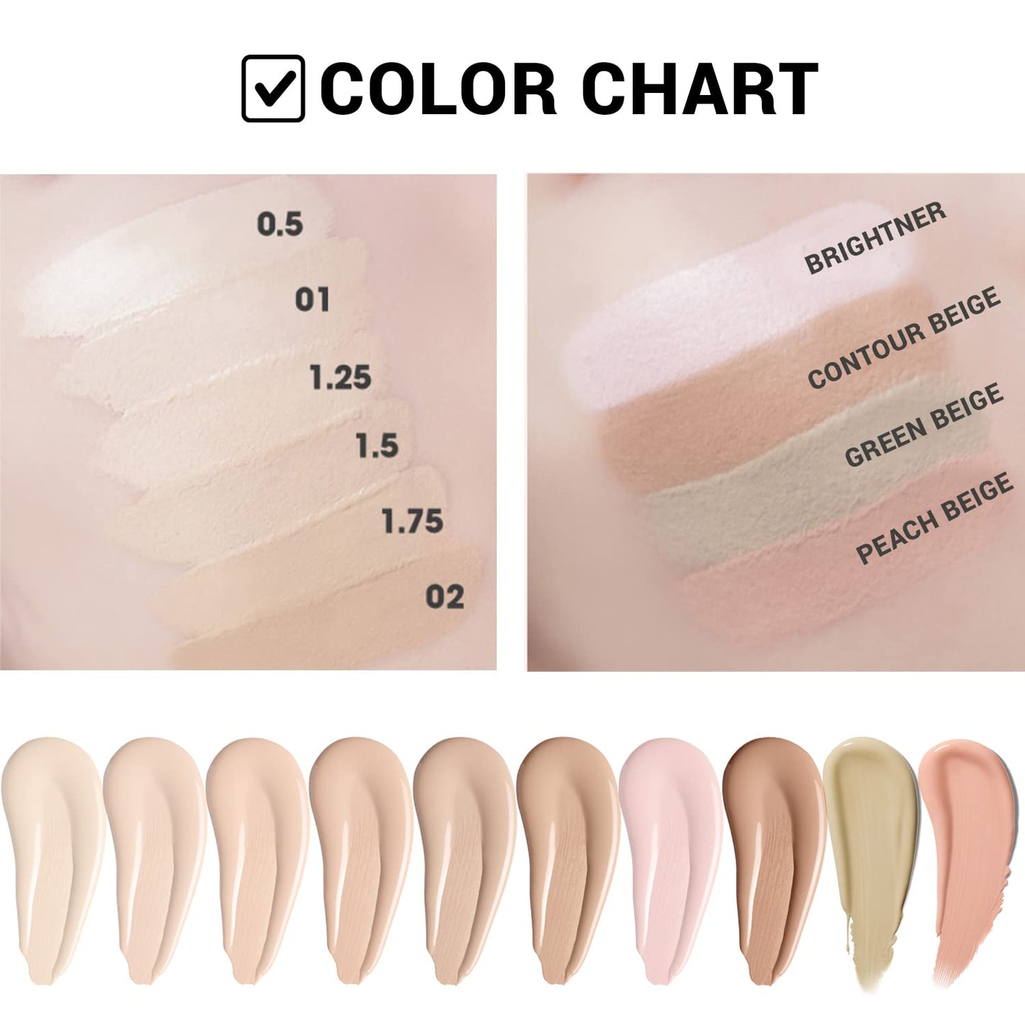THE SAEM Cover Perfection Tip Concealer, Liquid Multi-Use Concealer, Full Coverage Makeup for Acne Dark Spots Dark Circles Hyperpigmentation and Blemishes, 0.2 fl.oz. (#1 Clear Beige)