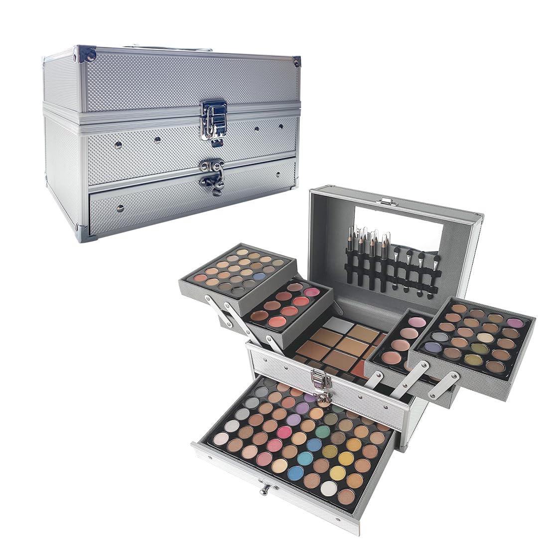 VERONNI 132 Colors All In One Makeup Palette For Women, Eyeshadow Makeup Palette Set, Professional Full Eye Makeup Kit Lipstick Concealer Contour Face Makeup Cosmetics Kit (132 colors)