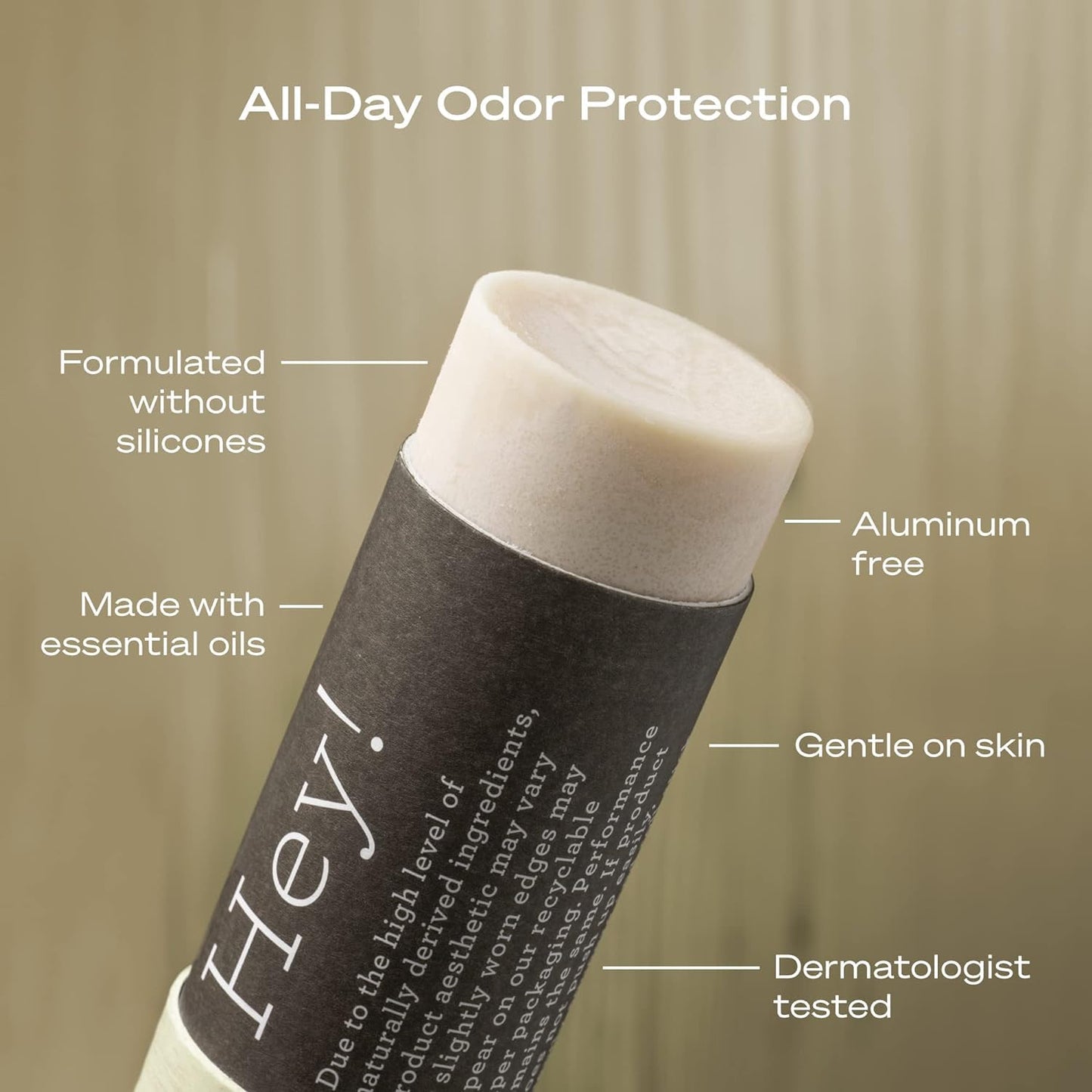 Hey Humans Deodorant, Aluminum Free Deodorant for Women and Men, Contains Naturally Derived Ingredients, All Day Odor Control, Refreshing Deodorant Essential Oils, Lavender Vanilla