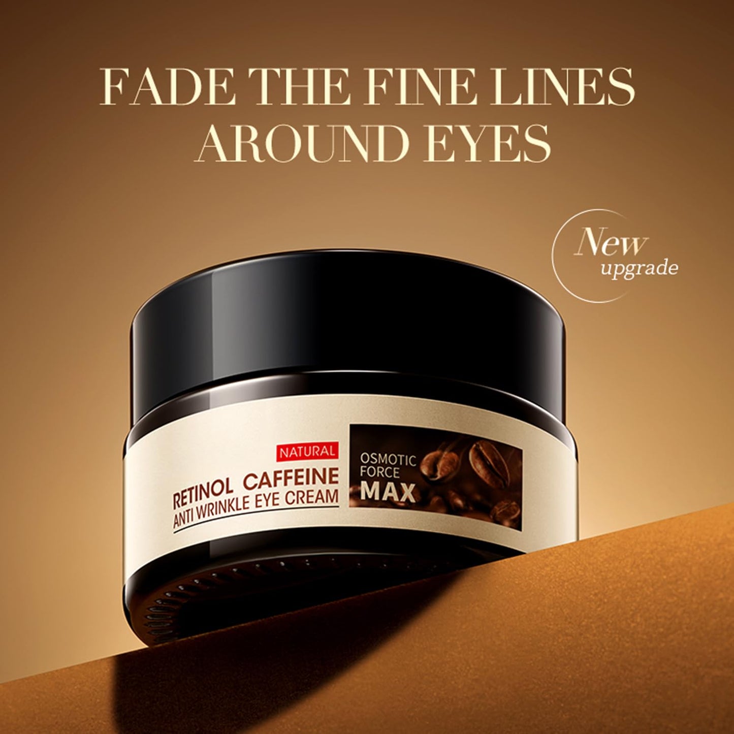 Retinol Caffeine Eye Cream for Dark Circles and Puffiness - Under Eye Serum Treatment to Reduce Wrinkles, Fine Lines, and Eye Bags, Hydrate Eye Area 2 Pack