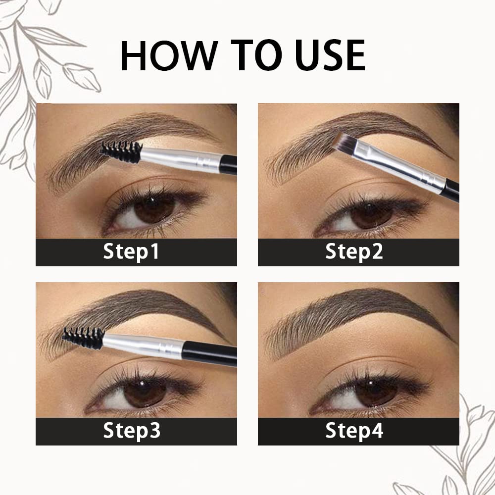 evpct Taupe Eyebrow Powder Pomade Gel Shaper Makeup Kit with Dual-ended Brush, Eyebrow Stencil Kit for Women Shaping, Eye Brow Pomade Stencil Shaper Tinting kits for Women, Long Lasting Waterproof