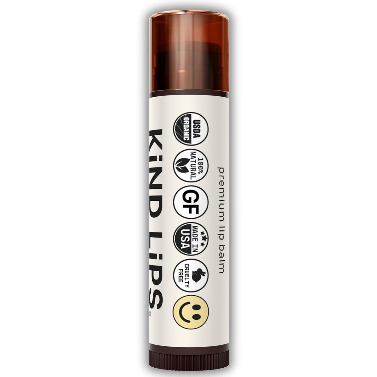 Kind Lips Variety Lip Balm 5-Pack - USDA Organic, Sweet Mint, Vanilla Lemon, Georgia Peach, Strawberry, Watermelon Gift Set | Gluten-Free, Cruelty-Free