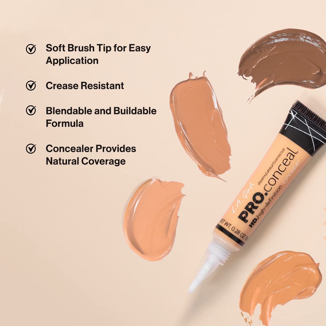 L.A. Girl Pro Conceal HD Concealer, Beautiful Bronze, 1 Count