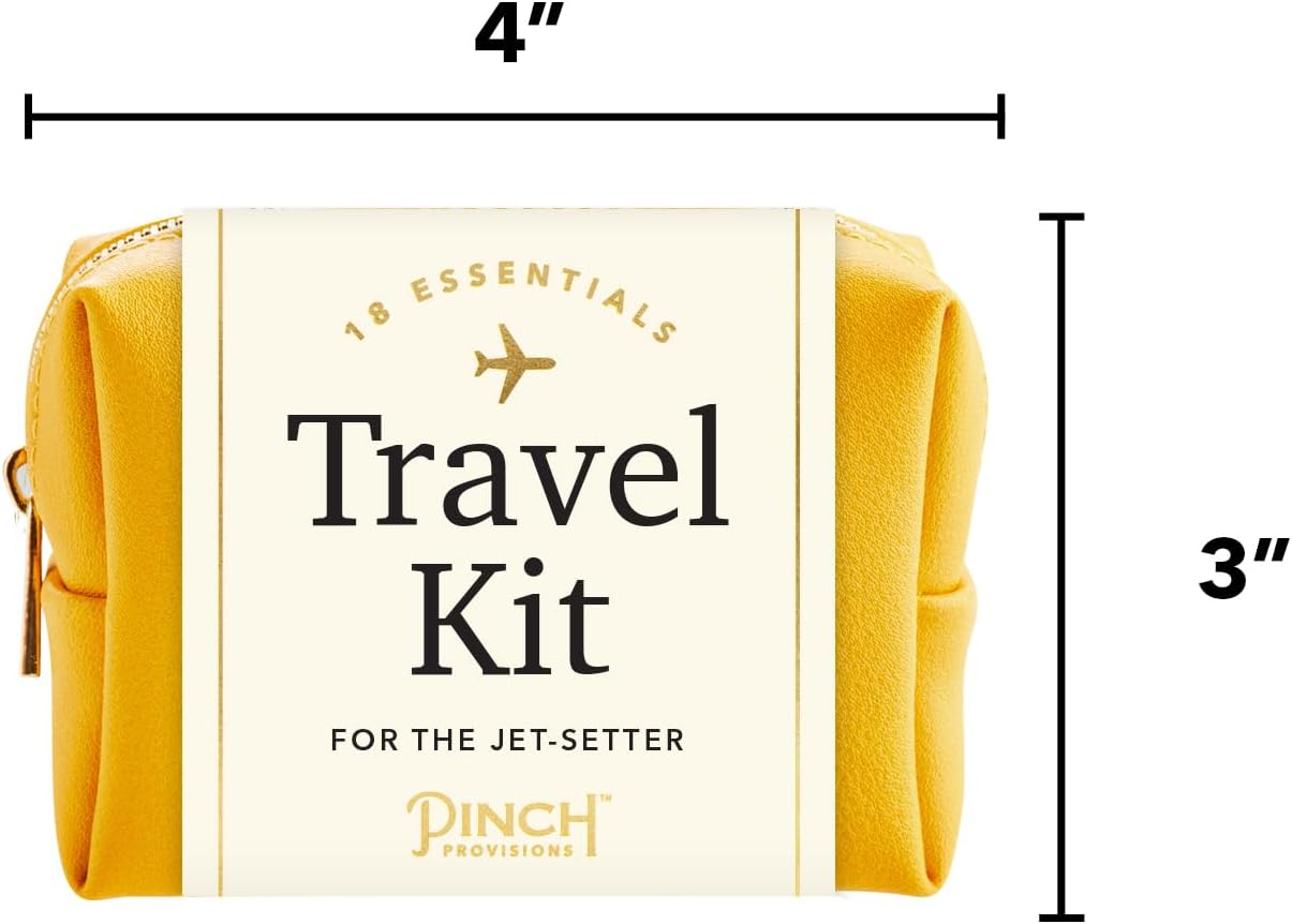 Pinch Provisions Travel Kit, includes 18 Must-Have Emergency Essential Items for Travelling, Ideal Road Trip or Airport Gift for Friends, Family & Peers, Portable Pouch