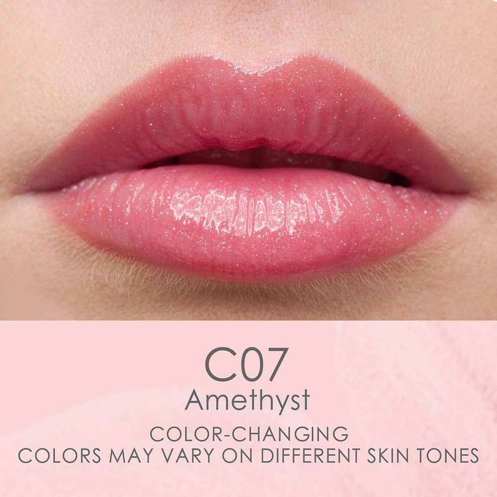 CATKIN Lip Balm Tinted Color Changing Lipstick Ultra Hydrating Lip Moistrurizer Lip Care with Vitamin E Nourishing For Cracked & Dry Lips 0.12 oz C07 Amethyst
