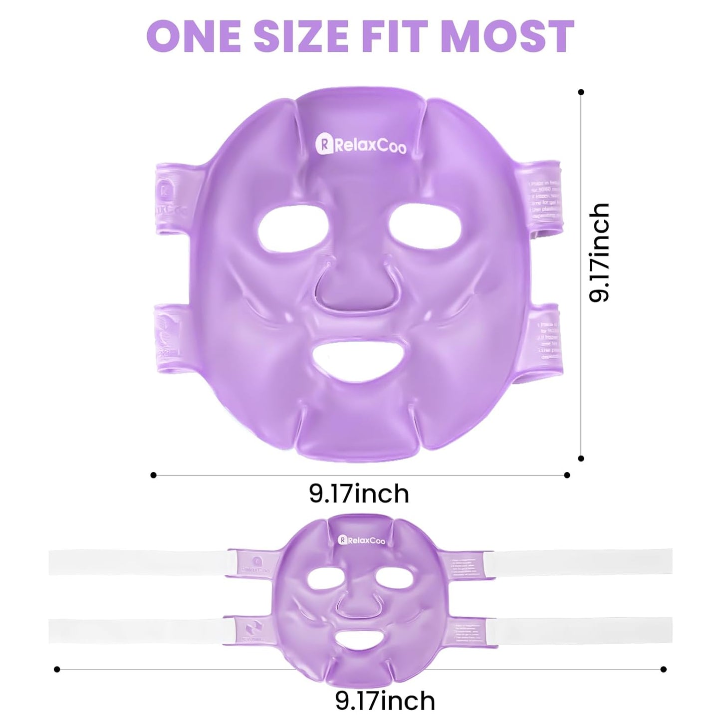 Cold Face Eye Mask Ice Pack Reduce Face Puff,Dark Circles,Gel Hot Cold Compress,Face SPA for Woman Sleeping, Pressure, Headaches, Skin Care， Purple